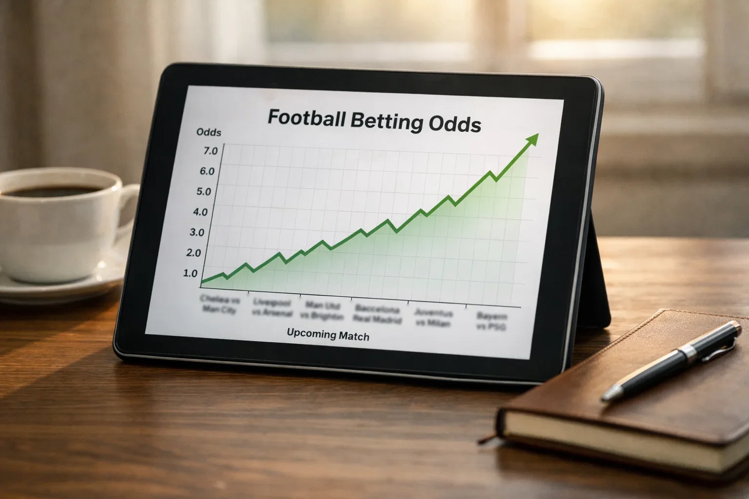 Graphique de croissance de capital sur un écran