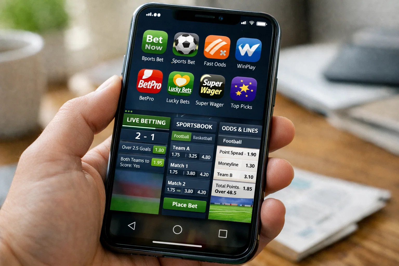Comparaison de plusieurs applications de paris sportifs sur smartphone