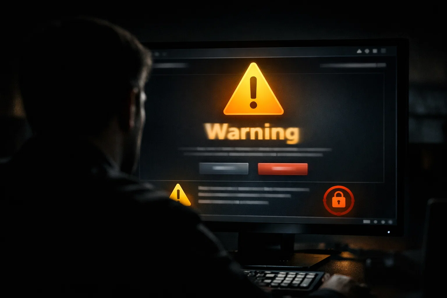 Panneau d'avertissement numérique avec symbole de sécurité