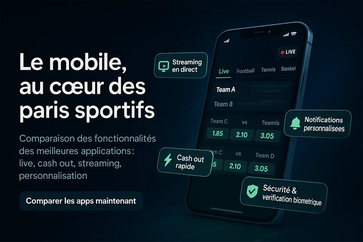 Comparaison des fonctionnalités des meilleures applications de paris sportifs