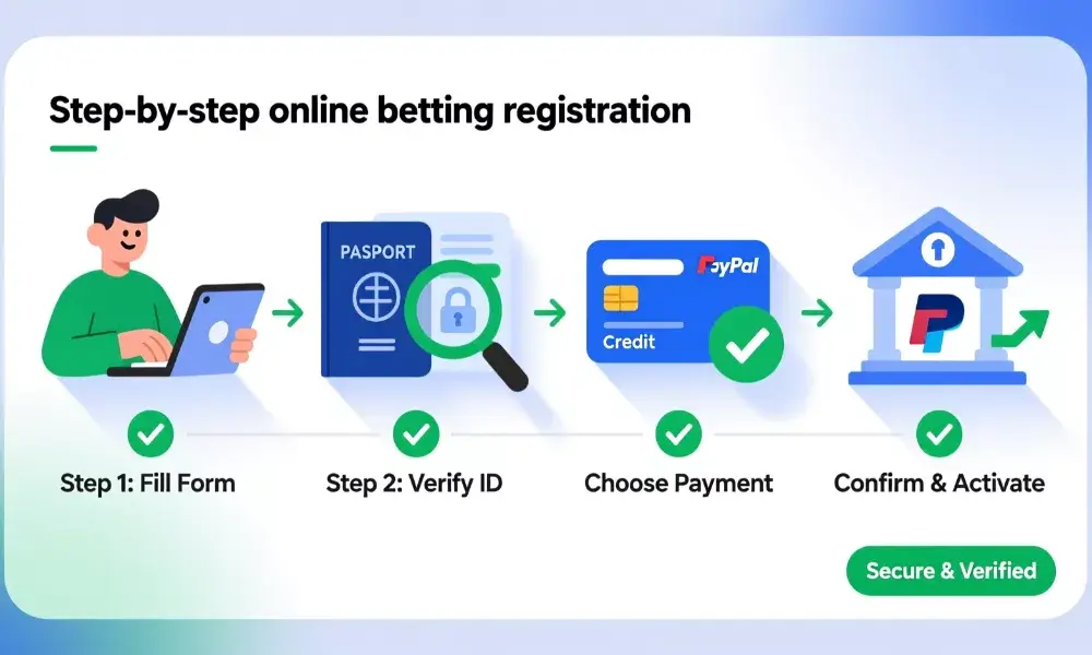 Infographie du processus d'inscription et vérification d'identité
