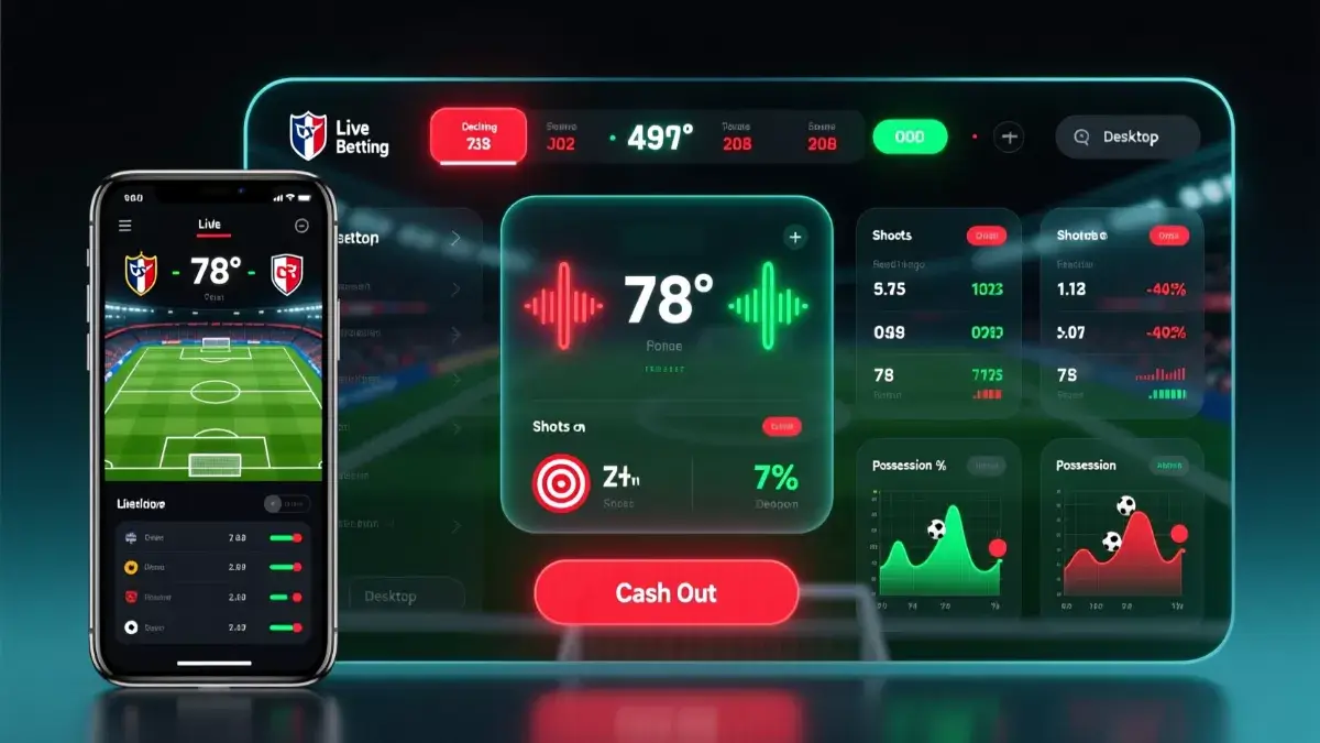 Interface de paris en direct sur mobile et desktop avec cotes en temps réel