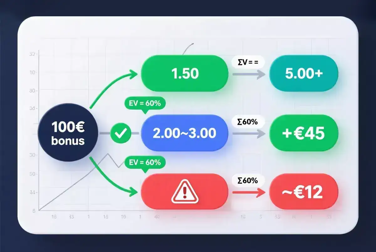 Diagramme stratégique pour optimiser mathématiquement les bonus de paris sportifs